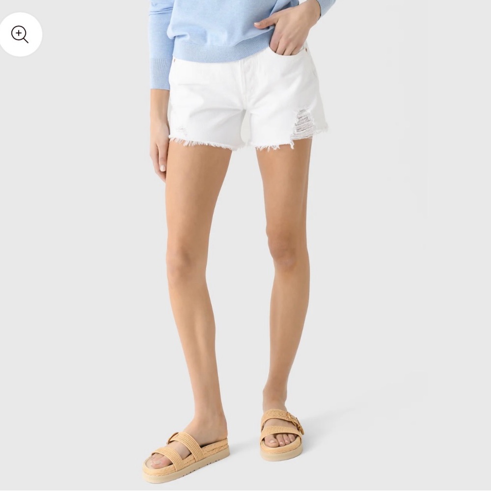 Citizens of Humanity Women's Annabelle Long White Jean Shorts